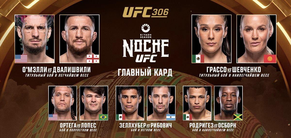 Смешанные единоборства, турнир UFC 306: где смотреть, прямая трансляция